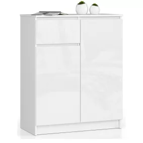 AKORD CLP K80 Magasfényű Fehér Komód