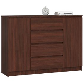 AKORD CLP K140 Komód Laminált Wenge 4 Fiókos
