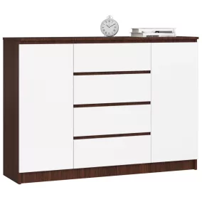 AKORD CLP K140 Komód Wenge-Fehér 4 Fiókos