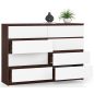 AKORD CLP K140 Komód Wenge-Fehér 8 Fiókos Laminált