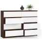 AKORD CLP K140 Komód Wenge-Fehér 8 Fiókos Laminált
