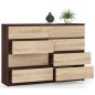 AKORD CLP K140 Komód Laminált Wenge-Sonoma 8 Fiókos