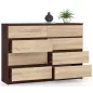 AKORD CLP K140 Komód Laminált Wenge-Sonoma 8 Fiókos