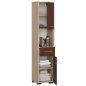   AKORD FIN Fürdőszobai Oszlopszekrény 140cm Sonoma Tölgy Wenge