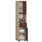   AKORD FIN Fürdőszobai Oszlopszekrény 140cm Sonoma Tölgy Wenge