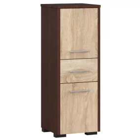   AKORD FIN Fürdőszobai Oszlopszekrény Wenge-Sonoma Tölgy 85cm