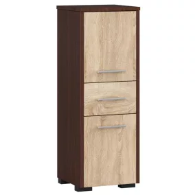   AKORD FIN Fürdőszobai Oszlopszekrény Wenge-Sonoma Tölgy 85cm