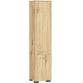   AKORD FIN Fürdőszobai Magas Szekrény Artisan Tölgy 2 Ajtós