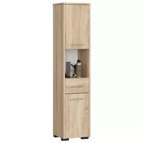 AKORD FIN Fürdőszobai Álló Szekrény Sonoma Tölgy 140cm