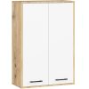 AKORD FIN Kétajtós Fürdőszobai Fali Szekrény Artisan Tölgy-Fehér