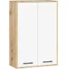 AKORD FIN Kétajtós Fürdőszobai Fali Szekrény Artisan Tölgy-Fehér