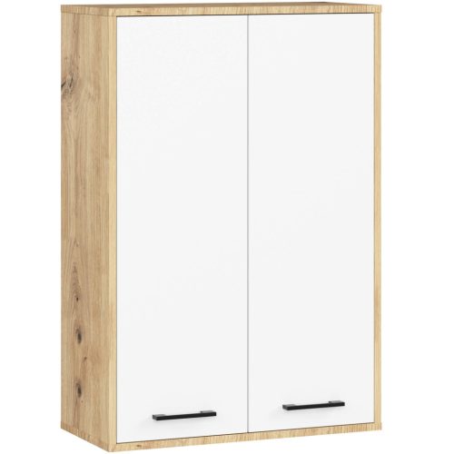 AKORD FIN Kétajtós Fürdőszobai Fali Szekrény Artisan Tölgy-Fehér