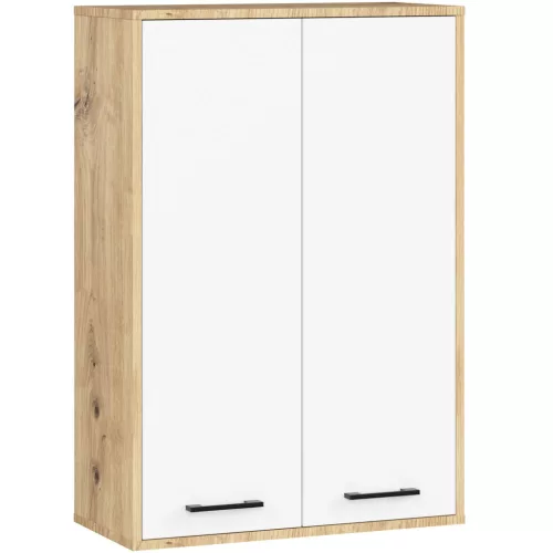 AKORD FIN Kétajtós Fürdőszobai Fali Szekrény Artisan Tölgy-Fehér