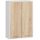 AKORD FIN Kétajtós Fürdőszobai Fali Szekrény Fehér/Sonoma Tölgy