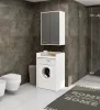 AKORD FIN H934 W64 2D fali fürdőszobaszekrény fehér/grafit szürke
