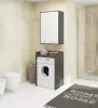 AKORD FIN Fali Fürdőszobaszekrény 2 Ajtós Grafit Szürke/Fehér 64 cm