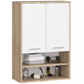   AKORD FIN Fürdőszobai Fali Szekrény Sonoma Tölgy/Fehér 64cm