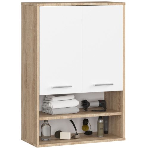 AKORD FIN Fürdőszobai Fali Szekrény Sonoma Tölgy/Fehér 64cm
