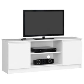 AKORD K140 Modern TV Szekrény Laminált Fehér