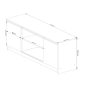 AKORD K140 Modern TV Szekrény Laminált Fehér
