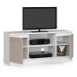 AKORD CLP TV Szekrény 120 Fehér-Cappuccino Magasfényű