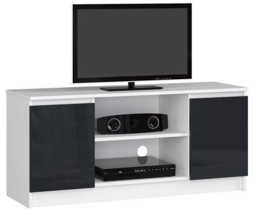 AKORD Modern TV Szekrény 120 Grafitszürke Akril Magasfényű