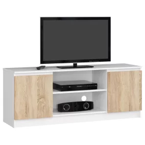 AKORD CLP TV szekrény 140 Fehér Sonoma Tölgy