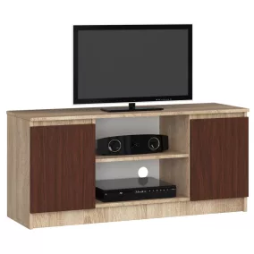 AKORD CLP TV-szekrény 120 Sonoma Tölgy Wenge Laminált