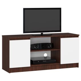 AKORD Modern TV szekrény 120 Laminált Wenge-Fehér