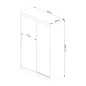   AKORD CLP Tolóajtós Gardróbszekrény Tükörrel Fehér 150cm