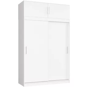 AKORD CLP Tolóajtós Rátétszekrény 150cm Fehér Matt