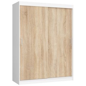   AKORD CLP MONO Tolóajtós Szekrény Fehér/Sonoma Tölgy 150cm