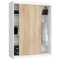   AKORD CLP MONO Tolóajtós Szekrény Fehér/Sonoma Tölgy 150cm