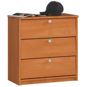 AKORD MINI Kompakt Cipőszekrény 3 Billenő Ajtóval Éger