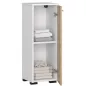   AKORD FIN S30 Fürdőszobai Álló Szekrény Fehér-Sonoma Tölgy