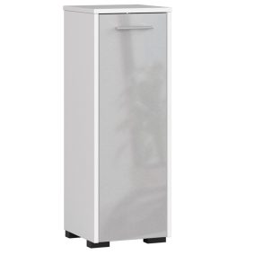 Álló Fürdőszobaszekrény Fin S30 1d Metál Fényes