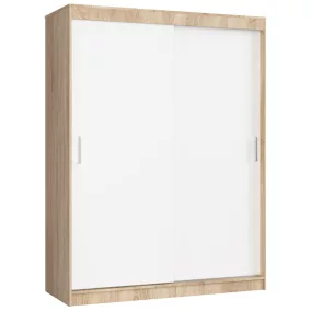   AKORD Mono CLP Tolóajtós Szekrény Sonoma Tölgy-Fehér 150cm