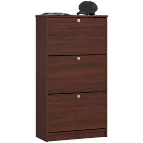 AKORD Klasszikus Cipősszekrény 3-Ajtós Laminált Wenge