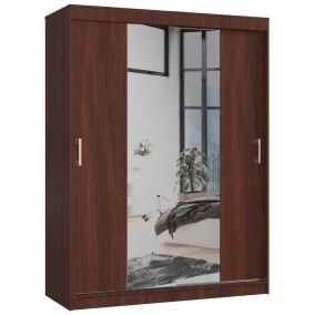 AKORD CLP Tolóajtós Szekrény Tükörrel Wenge 150cm
