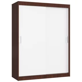 AKORD CLP MONO Tolóajtós Szekrény Wenge-Fehér 150cm