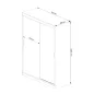 AKORD CLP MONO Tolóajtós Szekrény Wenge-Fehér 150cm