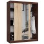   AKORD CLP Tolóajtós Szekrény Wenge Sonoma Tükörrel 150cm