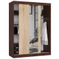   AKORD CLP Tolóajtós Szekrény Wenge Sonoma Tükörrel 150cm