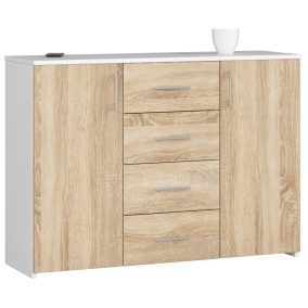 AKORD K45 Klasszikus Komód Laminált Fehér-Sonoma Tölgy