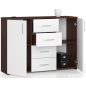 AKORD K45 Wenge-Fehér Komód Laminált ABS-szegéllyel