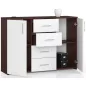 AKORD K45 Wenge-Fehér Komód Laminált ABS-szegéllyel