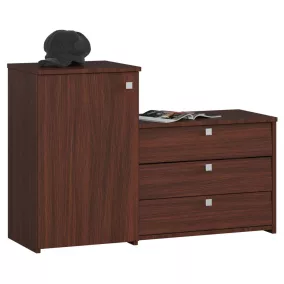   AKORD Klasszikus S16 Cipősszekrény Komóddal Laminált Wenge