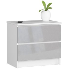 AKORD CLP K60 Fiókos Komód Metál Magasfényű