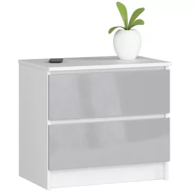 AKORD CLP K60 Fiókos Komód Metál Magasfényű