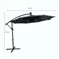 Fancy Garden MILIN LED Kerti Napernyő Sötétszürke